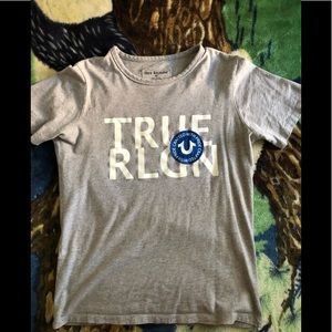 Grey true religion t-shirt